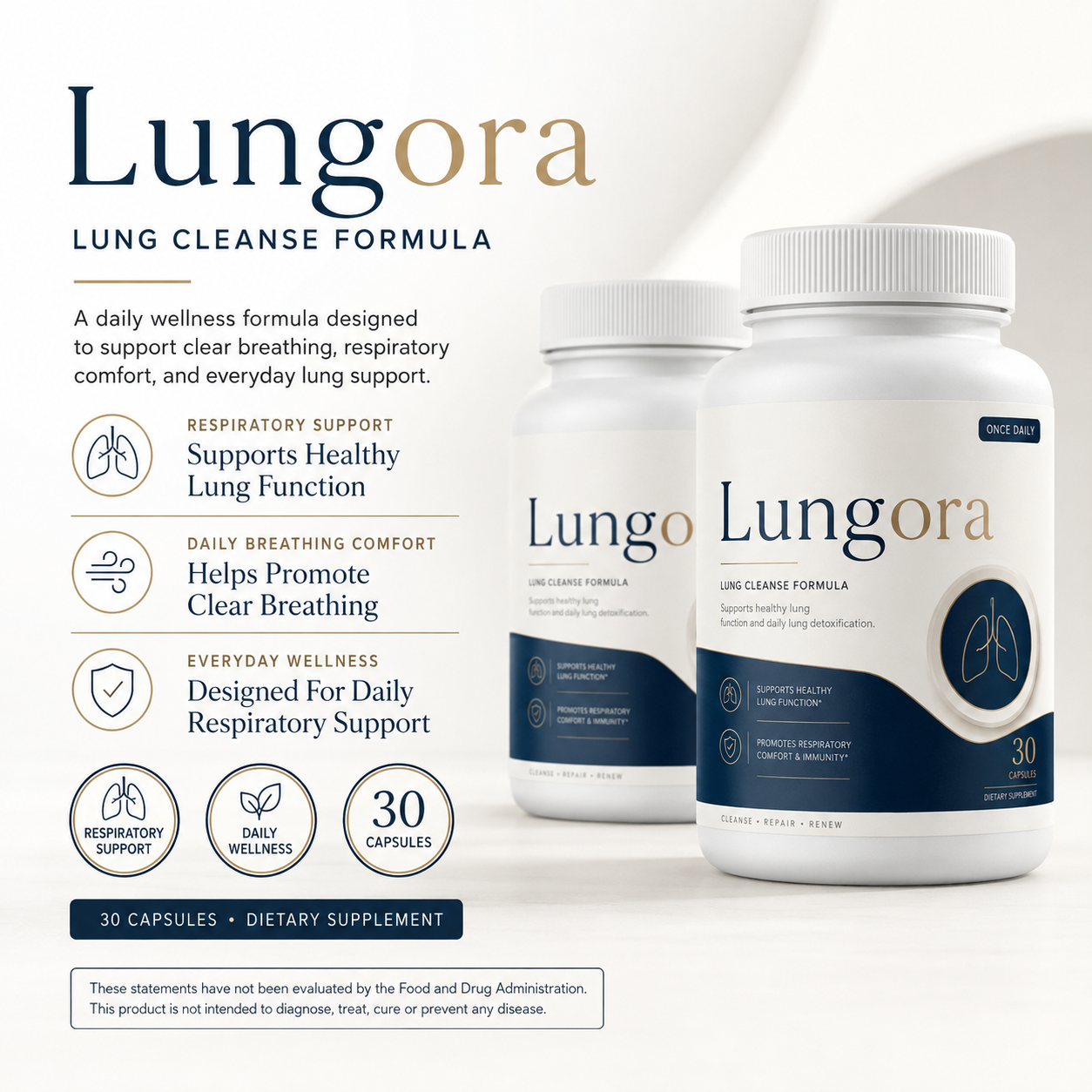 Adult using Lungora as part of a daily wellness routine
