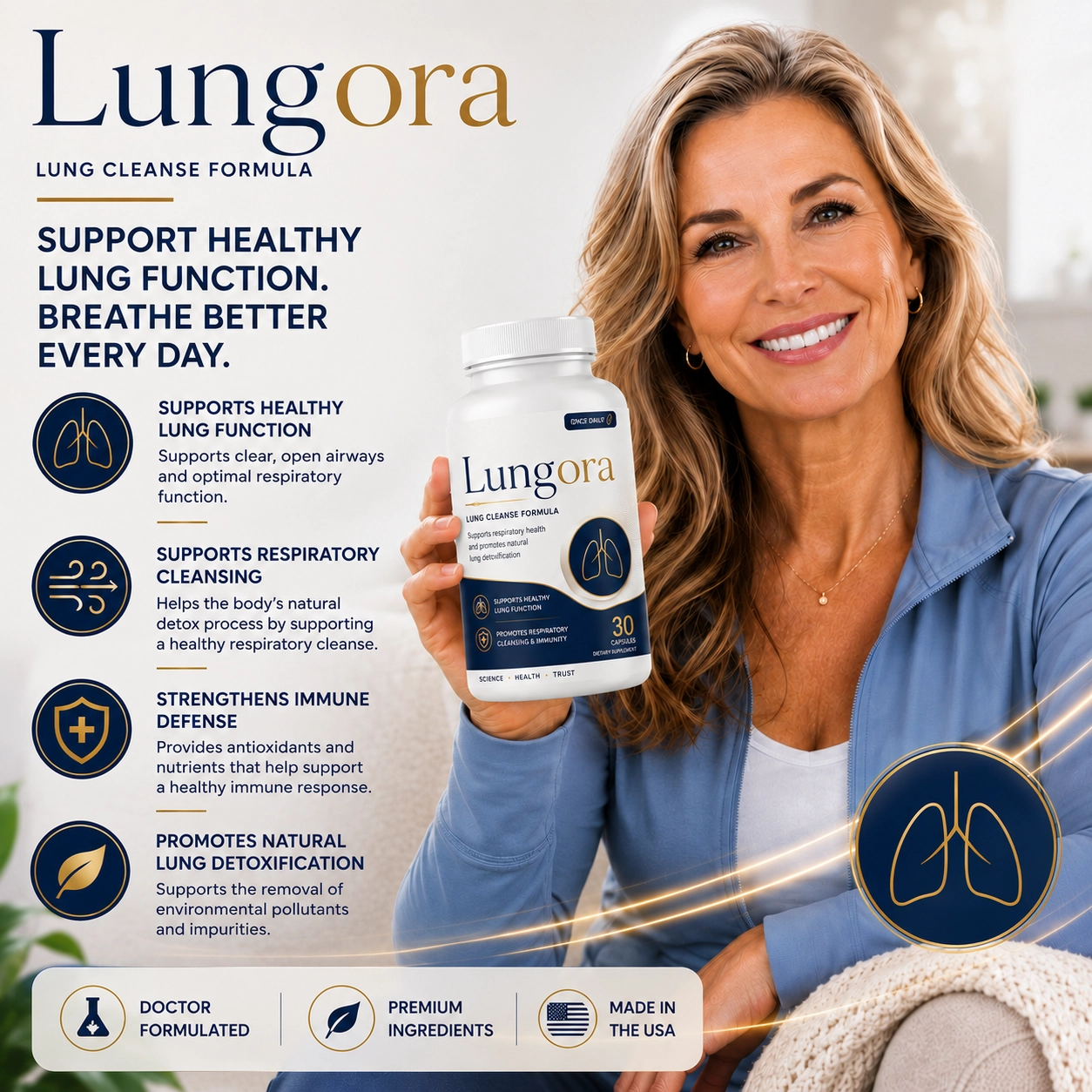 Lungora supplement bottle